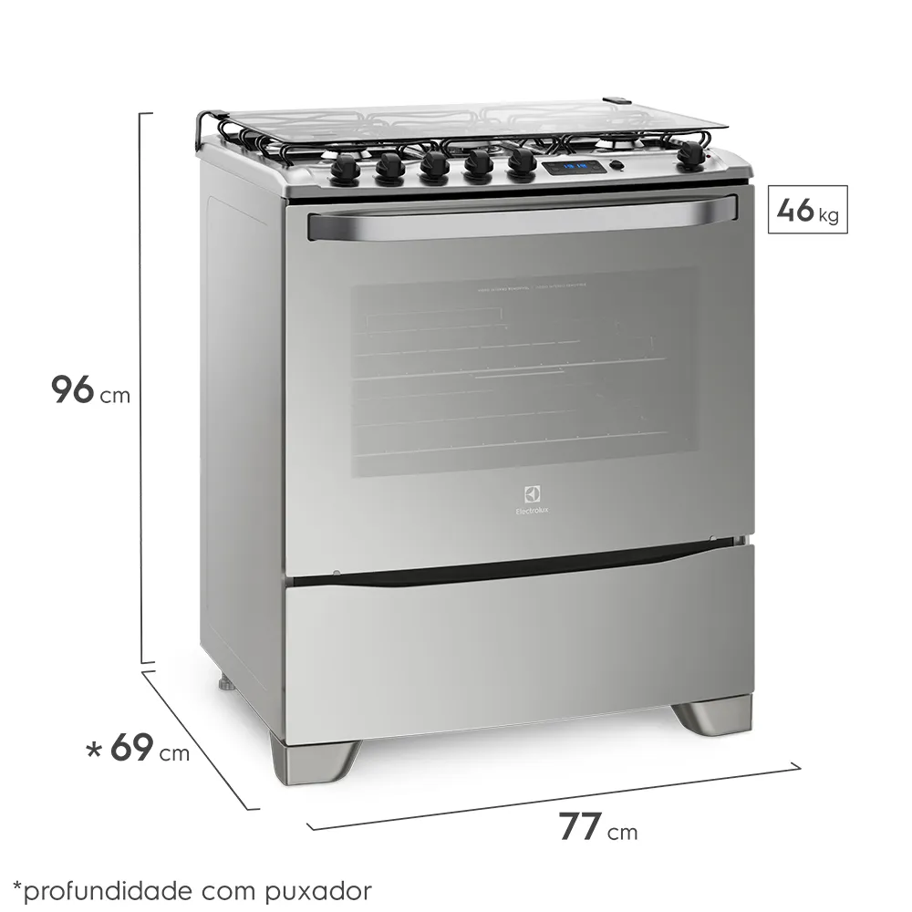 Fogão Electrolux 5 Bocas Prata